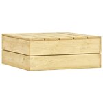 vidaXL Salon de jardin 4 Pièces avec coussins bois de pin imprégné