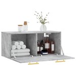 vidaXL Armoire murale gris béton 80x36 5x35 cm bois d'ingénierie