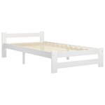 vidaXL Cadre de lit Blanc Bois de pin massif 90x200 cm