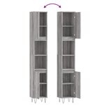 vidaXL Armoire de bain sonoma gris 30x30x190 cm bois d'ingénierie