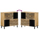 vidaXL Armoire latérale 80x33x75 cm bois massif de manguier