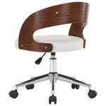 vidaXL Chaises pivotantes à manger lot de 2 bois courbé et similicuir