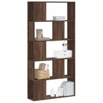 vidaXL Bibliothèque 5 niveaux chêne marron bois ingénierie