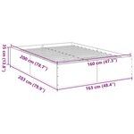 vidaXL Cadre de lit chêne sonoma 160x200 cm bois d'ingénierie