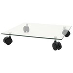 vidaXL Supports roulants à plantes 4 Pièces 35x35 cm Carré Verre trempé