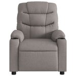 vidaXL Fauteuil de massage inclinable électrique Taupe Tissu