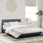 vidaXL Cadre de lit avec lumières LED gris foncé 120x200 cm velours