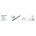 Boite 100 Reliures Spirales Plastique 8mm - Noir - Exacompta