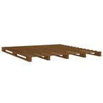 vidaXL Lit de palette marron miel 120x200 cm bois de pin massif