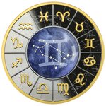 Gemini zodiac signs argent monnaie 500 francs cameroon 2023