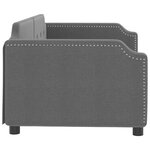 vidaXL Lit de repos gris foncé 90x190 cm tissu