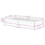 vidaXL Cadre de lit Bois massif 90x200 cm