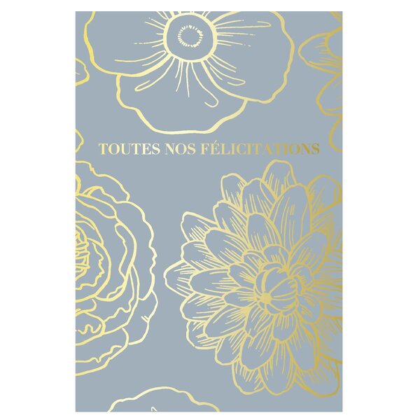 Carte de Vœux Thème Félicitations- Plusieurs Styles - Toutes nos félicitations -Fleurs - Draeger