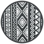 vidaXL Tapis d'extérieur noir Ø160 cm PP