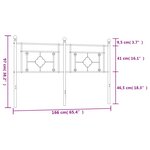 vidaXL Tête de lit métal noir 160 cm