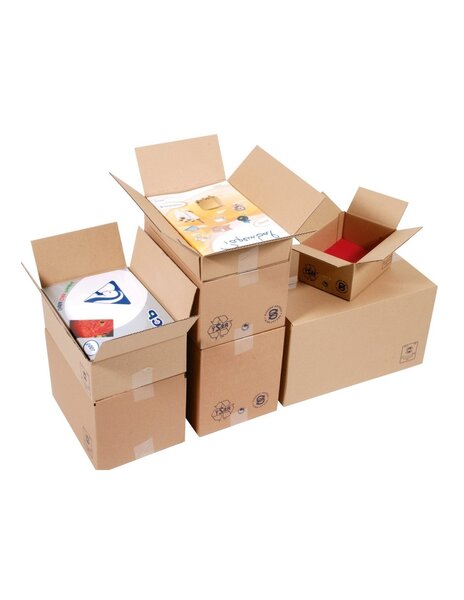 (lot   25 caisses) caisse format imprimerie simple cannelure 215x150x105mm