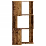 vidaXL Bibliothèque d'angle à 3 niveaux vieux bois bois d'ingénierie