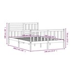 vidaXL Cadre de lit Bois massif 140x200 cm