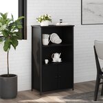 vidaXL Buffet haut noir 62x32x103 5 cm bois d'ingénierie