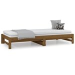 vidaXL Lit coulissant Marron miel 2x(90x200) cm Bois de pin solide