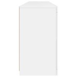 vidaXL Buffet avec lumières LED blanc 164x37x67 cm