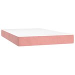 vidaXL Sommier à lattes de lit avec matelas et LED Rose 120x200 cm