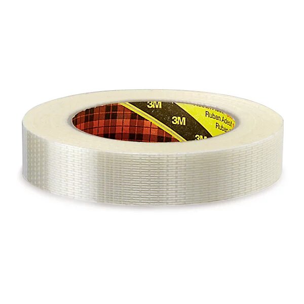 Ruban adhésif armé chaîne et trame 145 microns scotch 3m 25 mm x 50 m (lot de 36)