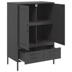 vidaXL Buffet haut noir 68x39x101 5 cm acier laminé à froid