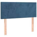vidaXL Sommier à lattes de lit avec matelas Bleu foncé 90x200 cm