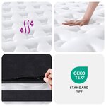 vidaXL Matelas à ressorts ensachés moyen 80x200 cm