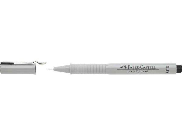Stylo feutre ECCO PIGMENT 0,2 mm, noir FABER-CASTELL