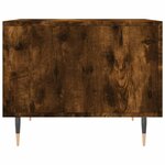 vidaXL Table basse Chêne fumé 50x50x40 cm Bois d'ingénierie
