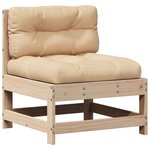 vidaXL Salon de jardin 5 Pièces avec coussins Bois de pin massif