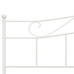 vidaXL Cadre de lit Blanc Métal 180 x 200 cm