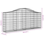 vidaXL Paniers à gabions arqués 20 Pièces 200x30x80/100 cm Fer galvanisé