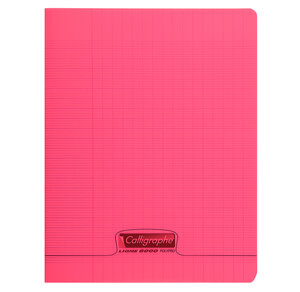 Cahier piqué POLYPRO 17x22 cm 96 p séyès 90g Rouge CALLIGRAPHE