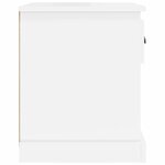 vidaXL Tables de chevet 2 Pièces blanc brillant 39x39x47 5 cm