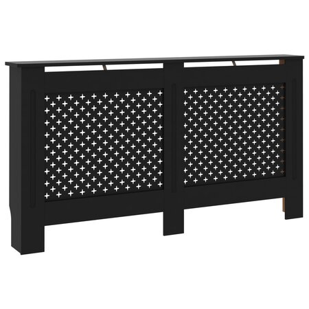 vidaXL Cache-radiateur noir 152x19x81 5 cm MDF