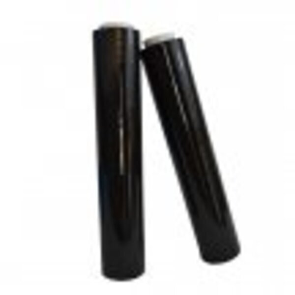 Lot de 8 film étirable noir recyclable - 270 m x 450 mm x 15/17 μ
