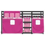 vidaXL Lit superposé sans matelas rose 90x200 cm bois de pin massif