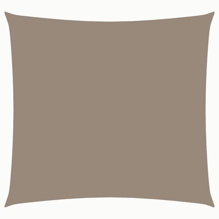 vidaXL Voile de parasol tissu oxford carré 3x3 m taupe