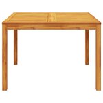 vidaXL Table à manger de jardin 110x110x75 cm bois d'acacia massif
