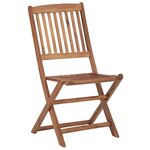 vidaXL Chaises pliables de jardin lot de 4 avec coussins Bois d'acacia