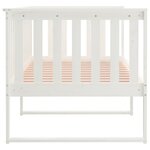 vidaXL Lit de jour Blanc 90x190 cm Bois de pin massif