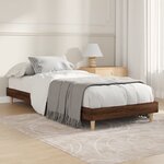vidaXL Cadre de lit chêne marron 75x190 cm bois d'ingénierie