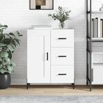 vidaXL Buffet blanc 69 5x34x90 cm bois d'ingénierie