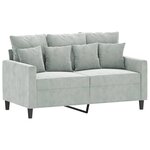 vidaXL Ensemble de canapés 4 Pièces avec coussins Gris clair Velours