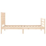vidaXL Cadre de lit et tête de lit 100x200 cm bois massif