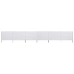 vidaXL Paravent 6 panneaux Tissu 800 x 80 cm Blanc