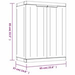 vidaXL Armoire de rangement d'extérieur noir 65x37x85 cm PP